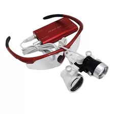 Oculos Lupa Led Cirúrgica Cabeça Dentista Medico 3,5 X Nf-e