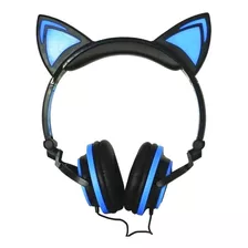 Fone De Ouvido Headphone Orelha De Gato Led Pisca Com Musica