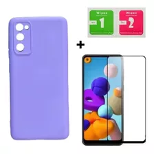 Capa Capinha Case S20 Fe + Película 3d Para Samsung S20fe Cor Lilás S20 Fe 6.5