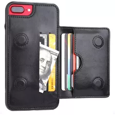 Funda Tarjetera Para iPhone 7 Plus, 8 Plus 5.5 | Negro