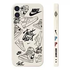 Carcasa Tipo Nike Blanco Para iPhone 13 Pro Max