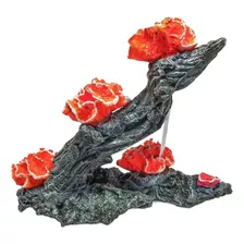 Enfeite Resina - Coral Pedra Laranja 30x17x37cm