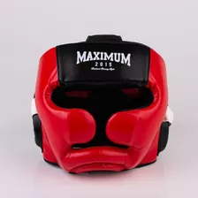 Capacete Muay Thai Protetor De Cabeça Maximum - Vermelho