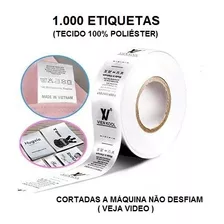 Etiqueta Composição 30x80mm Confecções Roupas Personalizadas