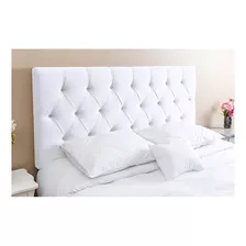  Cabeceira De Cama Box Kasabela Paris Casal 140cm X 58cm Pu Branca