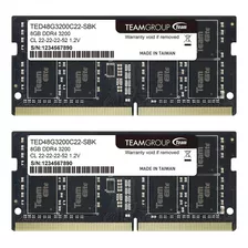 Memoria Ram Teamgroup Elite, 2 X 8 Gb, 3200 Mhz, Ddr4, 260 P