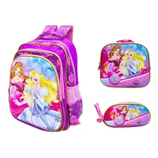 Kit Mochila Escolar Infantil 3 Itens 3d Alto Relevo 