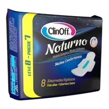 Absorvente Clin Off Noturno Confortável C/ 8 Un