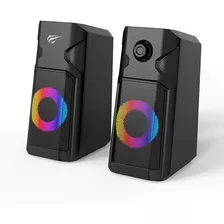 Parlante Gamer Havit Rgb Gamenote Sk204 2.0 Negro