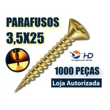 Parafuso Chipboard Chata Phs 3,5 X 25 Madeira Mdf - 1000 Pçs