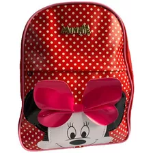 Mochila Plush Minnie Vermelha Infantil Criança Escola