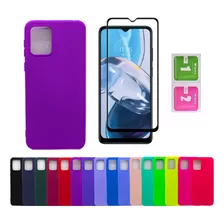 Case Capa Capinha + Película Vidro 3d Para Motorola Moto E13