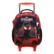 Mochila De Carrinho Homem Aranha Preta Xeryus