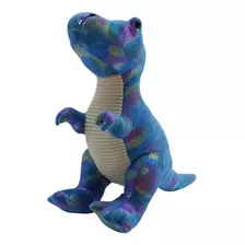 Muñeco Peluche Dinosaurio Azul Tornasol 80cm Apego Kidz Time