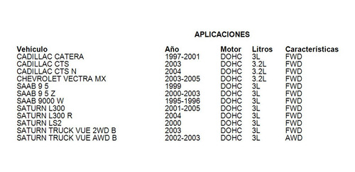 Banda Distribucion Saab 9000 Cse W 1997 Dohc 3l Fwd Gas Foto 2