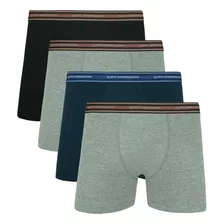 Kit 4 Cueca Tamanho 54 A 64 Boxer Box Lupo Plus Size Algodão