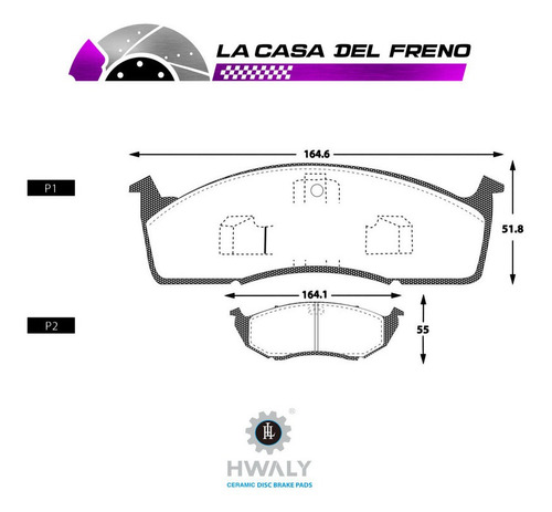 Pastilla De Freno Delantera Chrysler Neon 2.0 1994-1999 Foto 3