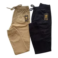 Kit2 Calças Jeans Sarja Rasgado Masculina Jogger Com Punho