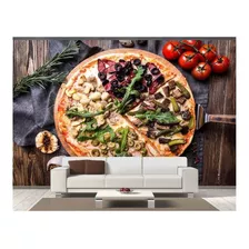 Adesivo De Parede Rodízio Pizza Gourmet 3d M² Al148