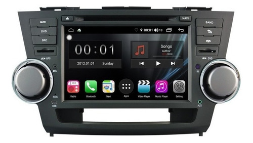 Toyota Highlander 2008-2013 Android Gps Dvd Bluetooth Radio Foto 2