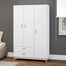 Guarda Roupa Legno Com 3 Portas - Branco