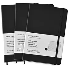 Paquete De 3 Cuadernos A5 De Cuaderno De Notas Clásico...