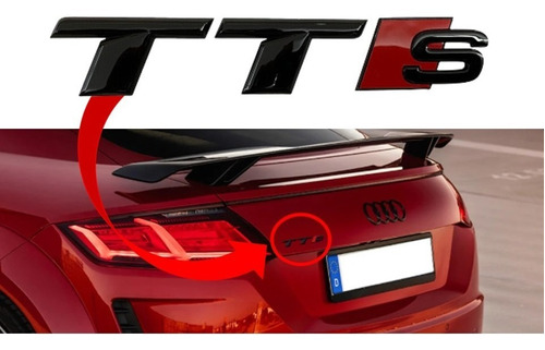 Emblema Tts Audi Tts 2007-2019 Color Negro Foto 2