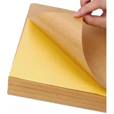 Papel Autoadhesivo Kraft 33x48 P/ Impresión De Etiquetas