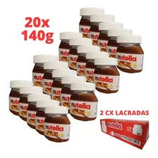  2 Caixas De Nutella Original Cremosa 20 Potes De 140g Ataca