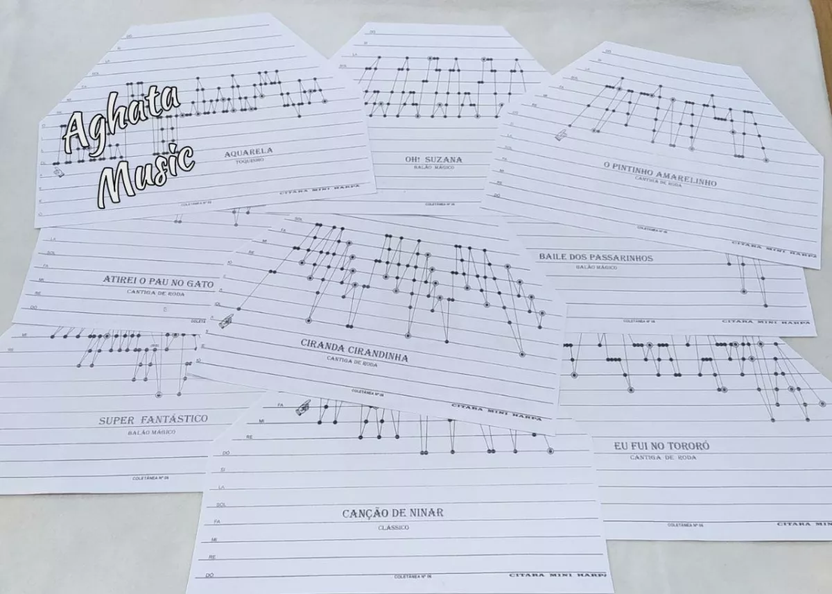 Partituras Para Mini Harpa Cítara Musica Infantil.
