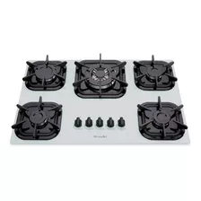 Cooktop À Gás Mueller 5 Bocas Tripla Chama Branco G5