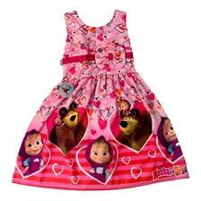 Vestidos Infantis Menina Personagem Masha E O Urso Promoção