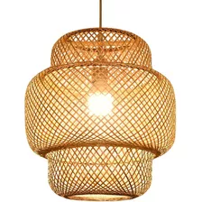 Lámpara Colgante Campana Bambu 1xe27 Diametro 40cm 