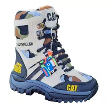 Botas Para Niño Caña Alta Compatible Con Caterpillar Cosidas