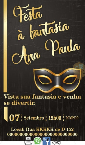 Convite Festa A Fantasia Digital Mod Bt