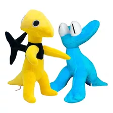 Kit Pelúcia Rainbow Friends 2 Roblox Boneco Ciano E Yellow