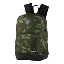 Mochila Everbags School Moderna Ajustável Camuflado Verde Musgo 22 L