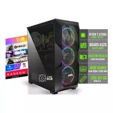 Torre Gamer Rgb Cpu Ryzen 7-5700g + Ram 16gb + 500gb Ssd @pd