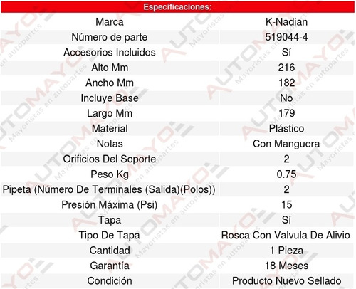 Deposito Anticongelante Malibu Maxx 6cil 3.9l 90 Al 94 86030 Foto 3