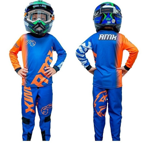 Conjunto Calça E Camisa Infantil Xtreme Amx Motocross