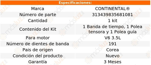 Distribucin Banda Kit Axiom Isuzu V6 3.5l 02/04 Foto 3