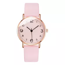 Relógio Casual Feminino Com Pulseira De Couro De Quartzo