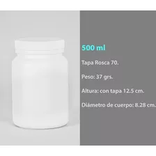 Tarro De Plastico De 500 Ml Polietileno Paquete 100 Pzas