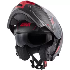 Capacete Givi X21 Shiver Fosco Titanium Vermelho