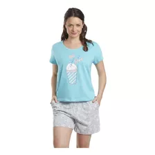 Beckil Cod. 1753 Pijama Algodón Short Estampado True Love 