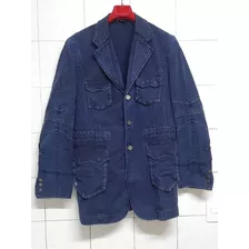 Blazer Western Country Rodeio Jeans Azul G Customizado 