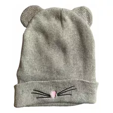 Gorro Forrado De Lana Para Niñas Diseño Gatito