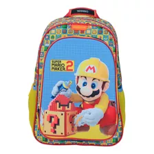 Mochila Grande Amarillo Chenson Mario Bros Bobin