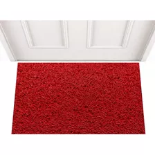 Tapete Capacho Vinil Cores Variadas 1,20m X 0,40m 12mm Cor Vermelho