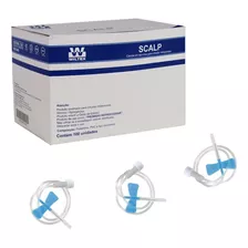 Kit Cx 100 Und Scalp Intrav Canula 23g Anvisa Punção Atacado